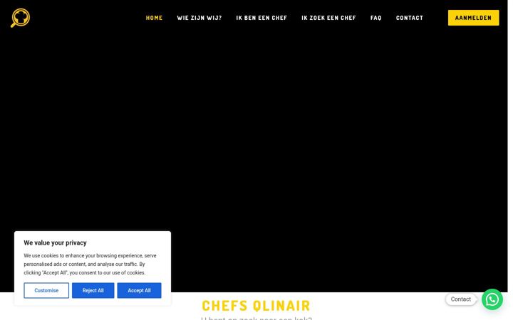 Snímek obrazovky chefsqlinair.nl
