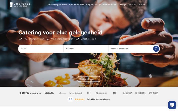 Screenshot of chefstbl.com