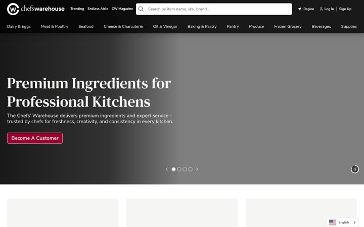 Screenshot of chefswarehouse.com