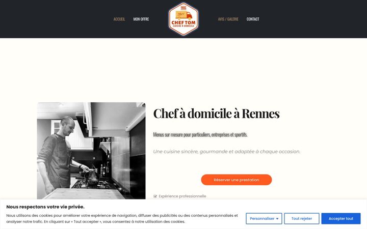 Screenshot of cheftomadomicile.com