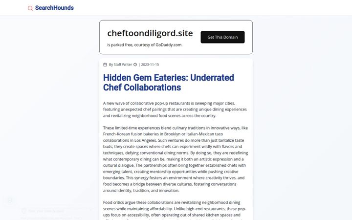 Screenshot of cheftoondiligord.site
