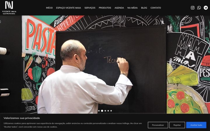 Screenshot of chefvicentemaia.com