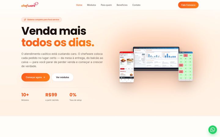 Screenshot of chefware.com.br