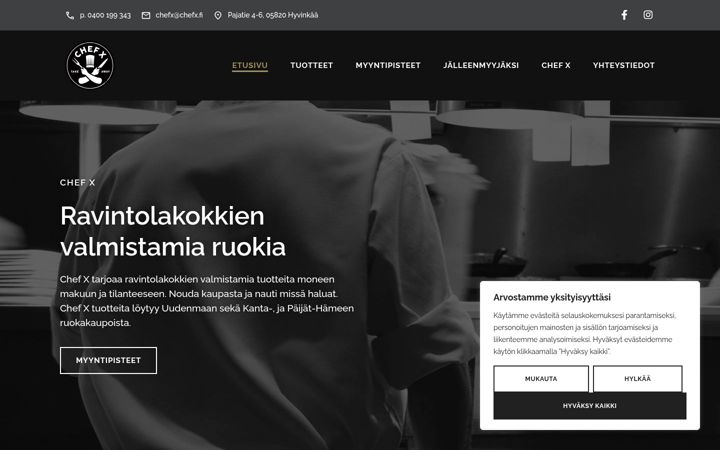 Screenshot di chefx.fi