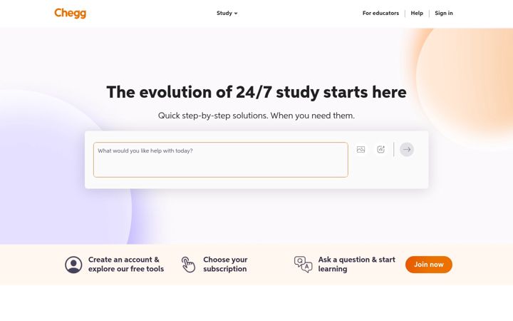 Screenshot di chegg.com