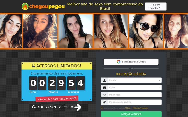 Captura de pantalla de chegoupegou.com.br