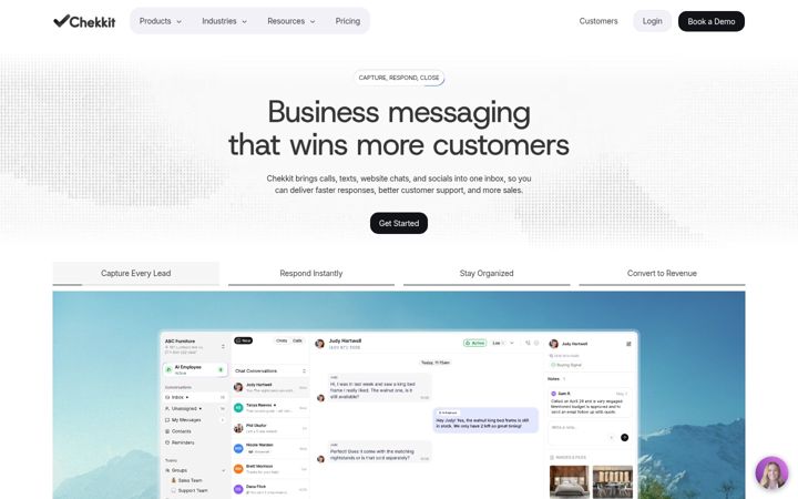 Screenshot of chekkit.io