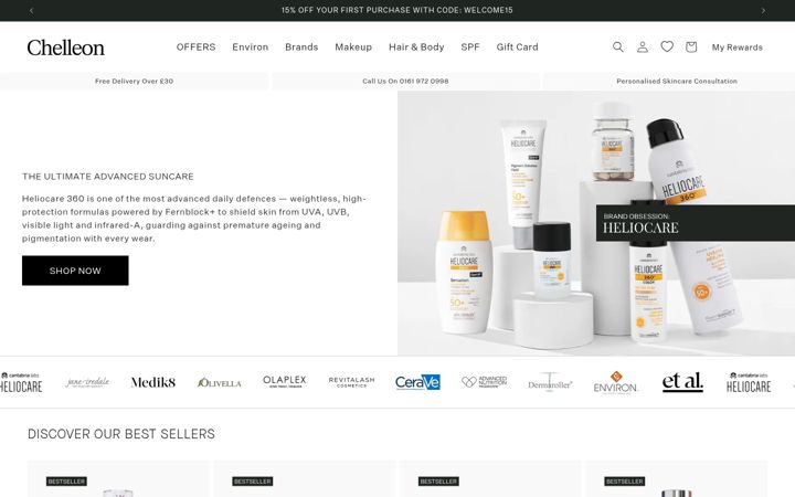 Skärmbild av chelleon.co.uk