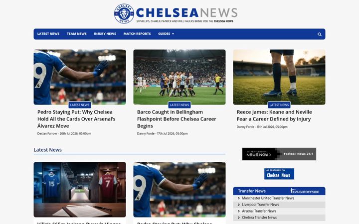 Capture d'écran de chelsea.news