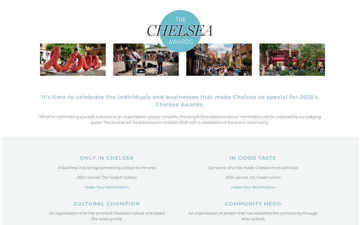 Screenshot of chelseaawards.com