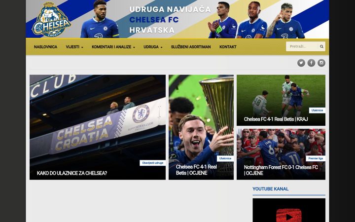 Screenshot of chelseacroatia.com
