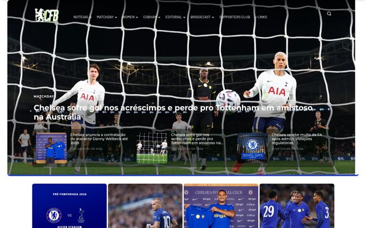 Screenshot of chelseafcbrasil.com