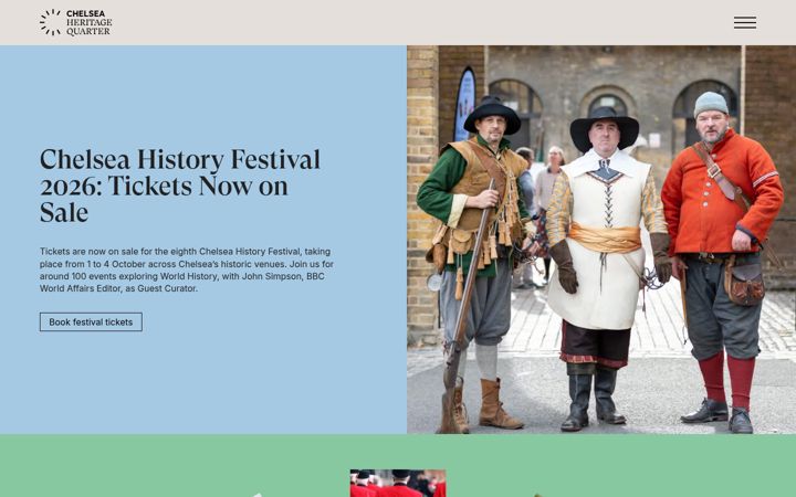 Screenshot of chelseahistoryfestival.com
