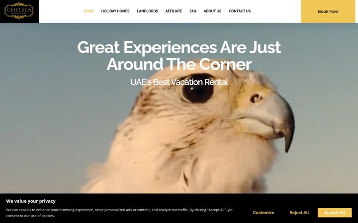 Screenshot of chelseaholidayhomes.com
