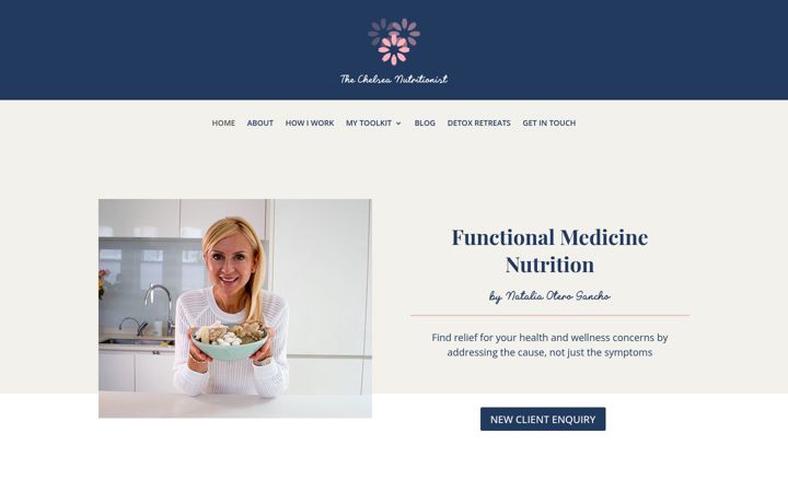 Screenshot of chelseanutritionist.com