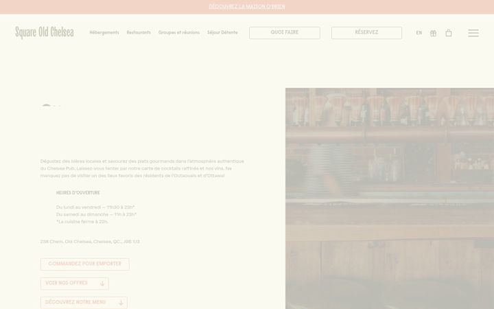 Captura de pantalla de chelseapub.ca