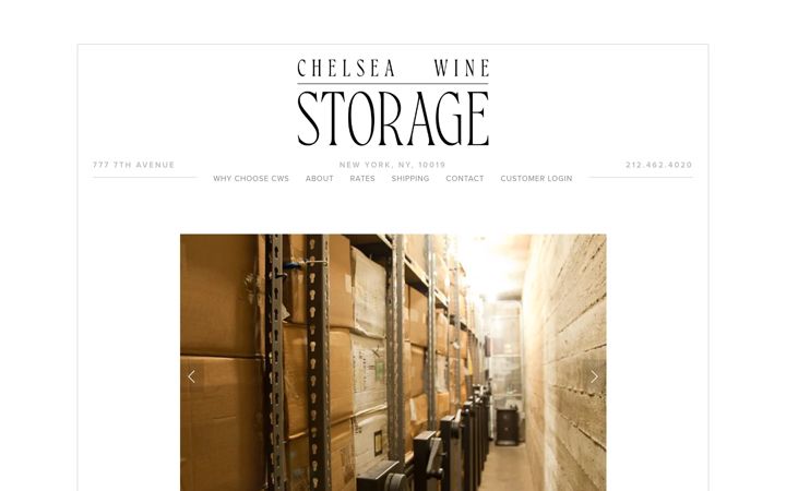 Screenshot of chelseawinestorage.com