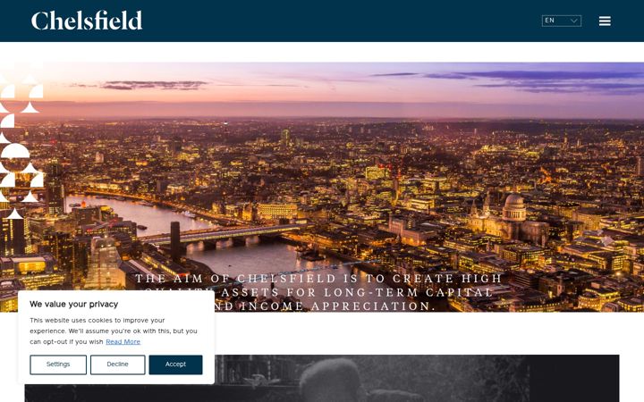Screenshot of chelsfield.com