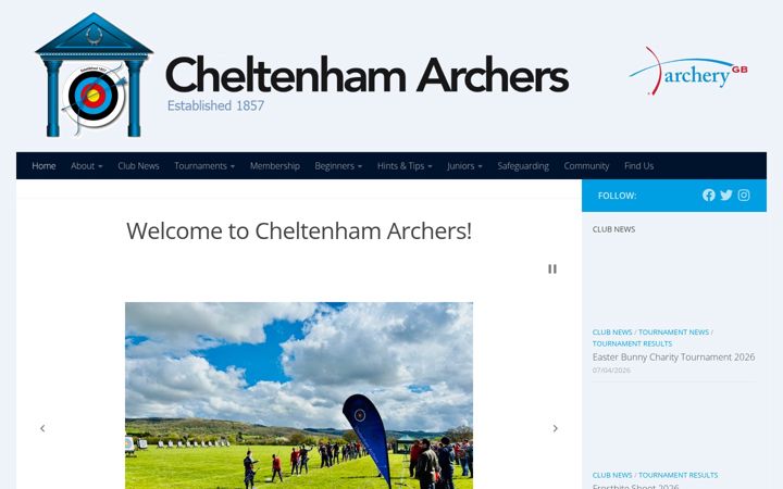 Screenshot of cheltenhamarchers.com