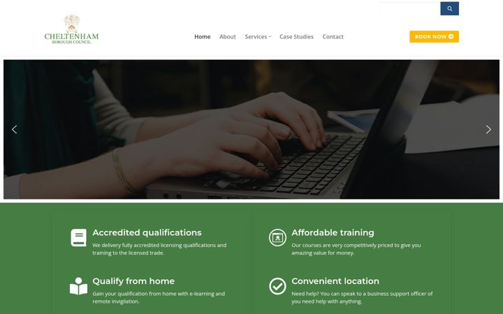Captura de pantalla de cheltenhamtrainingservices.co.uk