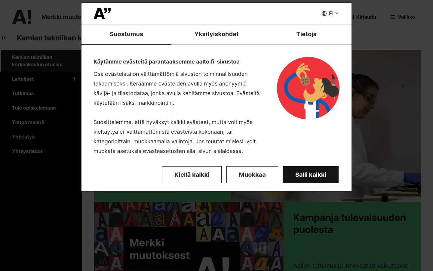 Snímek obrazovky baneru souhlasu zobrazeného před jakoukoli interakcí