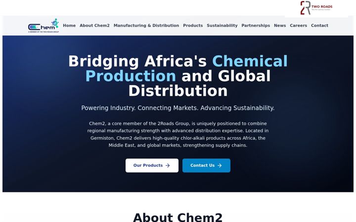 Screenshot van chem2.co.za