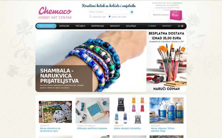 Screenshot van chemaco.hr