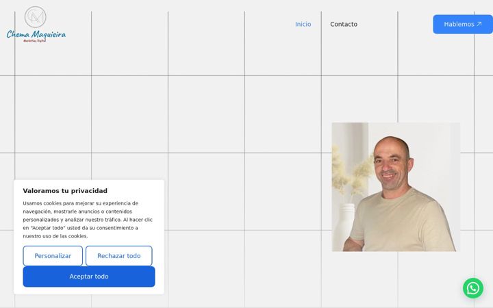 Screenshot of chemamaquieira.com