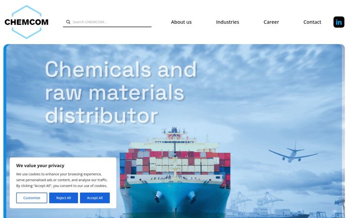 Screenshot of chemcom-group.com