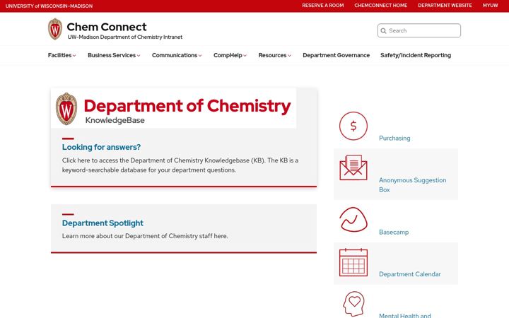 Screenshot von chemconnect.wisc.edu
