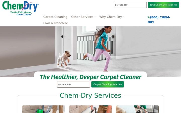 Screenshot of chemdry.com