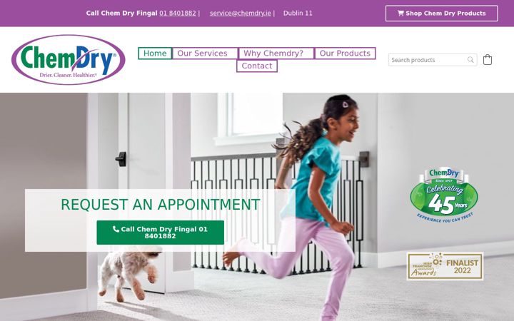 Ekrano kopija chemdryfingal.ie