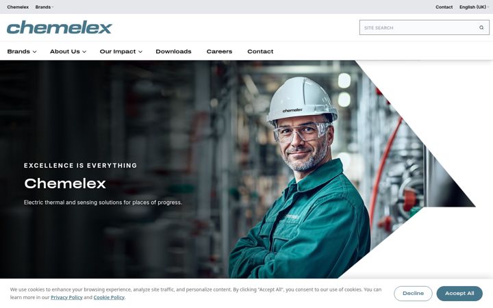 Screenshot of chemelex.com