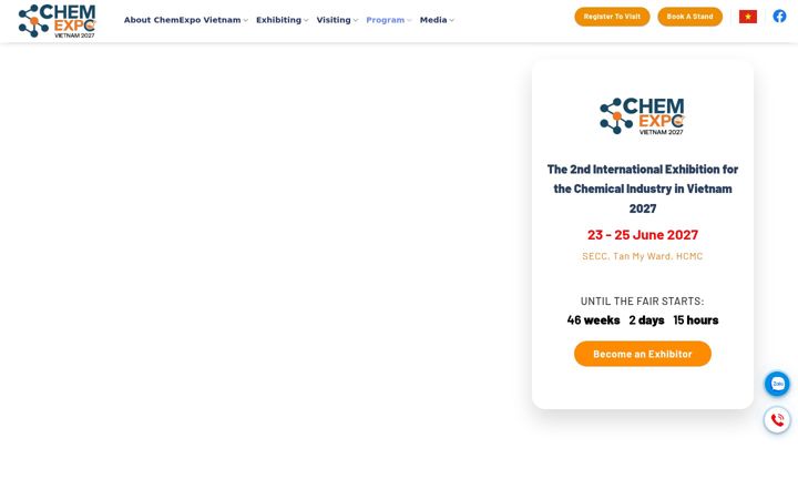 Screenshot of chemexpo-vietnam.com
