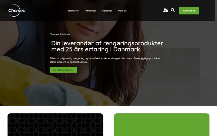 Skjermbilde av chemexsolutions.dk