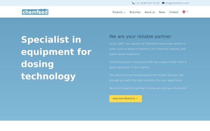 Screenshot of chemfeed.com