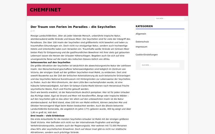 Screenshot of chemfinet.com