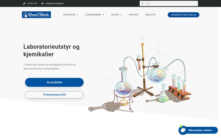 Posnetek zaslona chemi-teknik.no