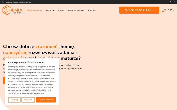 Screenshot ta' chemianamaxa.pl