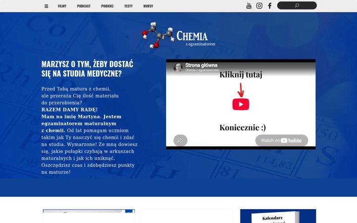 Screenshot ta' chemiazegzaminatorem.pl
