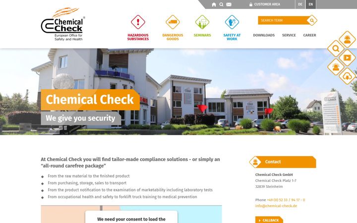 Screenshot of chemical-check.com