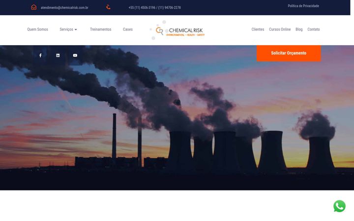 Captura de pantalla de chemicalrisk.com.br