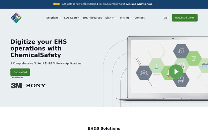 Screenshot of chemicalsafety.com
