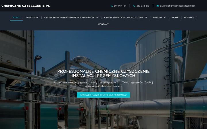 Screenshot ta' chemiczneczyszczenie.pl