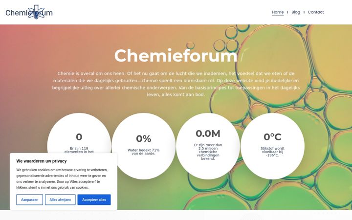 Kuvakaappaus sivustosta chemieforum.nl