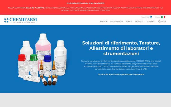 Zrzut ekranu chemifarm.it