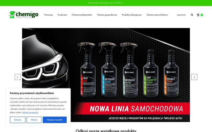 Screenshot ta' chemigo.pl