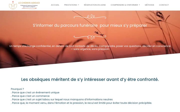 Screenshot of chemin-adouci.com