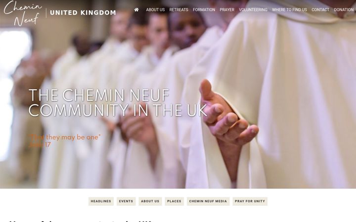 Screenshot ta' chemin-neuf.org.uk