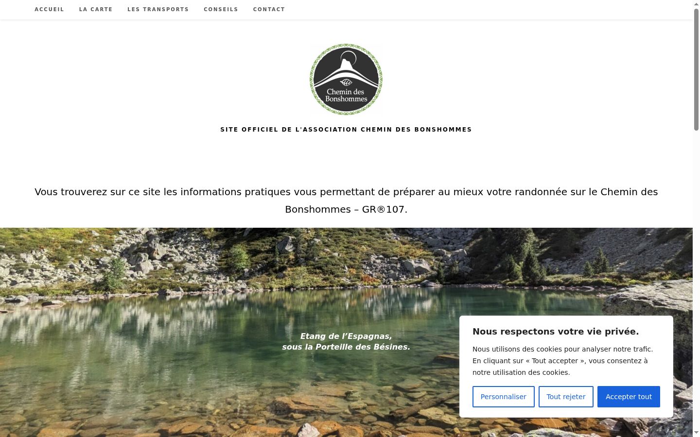 Screenshot of the consent banner shown before any interaction